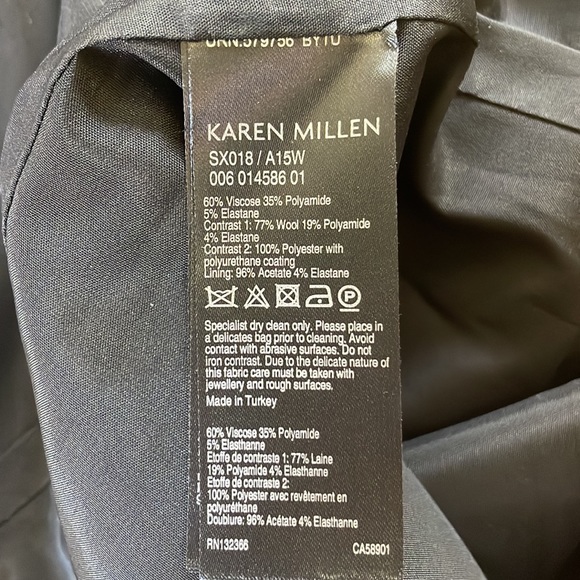 Karen Millen pencil skirt w contrast - Size 4 - Picture 5 of 7
